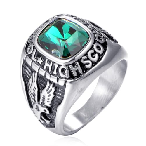 Gu Feng Persönlichkeit Punk Edelstein Army Ring Herren Vintage übertriebener Titanstahl ring von Gu Feng