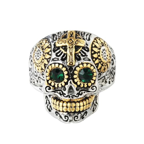 Gu Feng Persönlichkeit Retro Punk MexicanSkull Herren Titan ring von Gu Feng