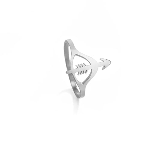 Gu Feng Pfeil und Bogen Ring Frauen Edelstahl Gold Farbe Fingerringe Mode Bogenschießen Schmuck Geburtstagsgeschenk von Gu Feng