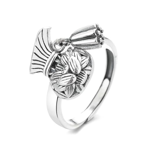 Gu Feng Ring S925 Silber Retro Alte Wundertüte Kreatives Nischendesign Offener Ring von Gu Feng