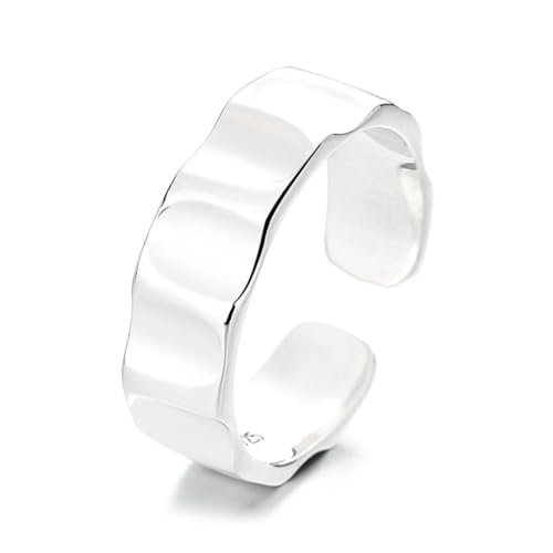 Gu Feng Ring S925 Sterlingsilber einfacher unregelmäßiger geometrischer offener Ring von Gu Feng