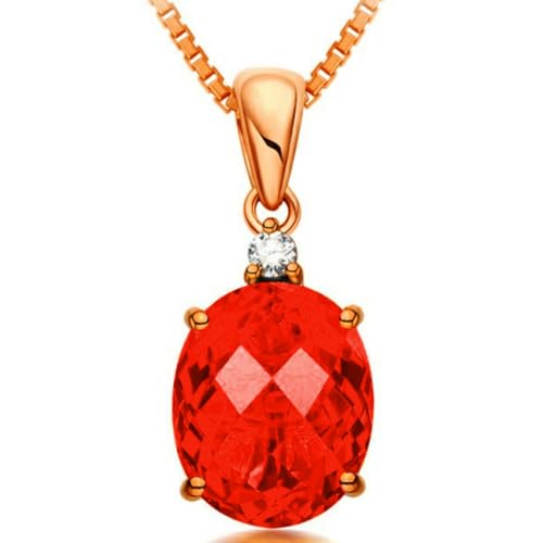 Gu Feng Rubinanhänger Halskette Luxus Roter Zirkon Partyschmuck Set von Gu Feng