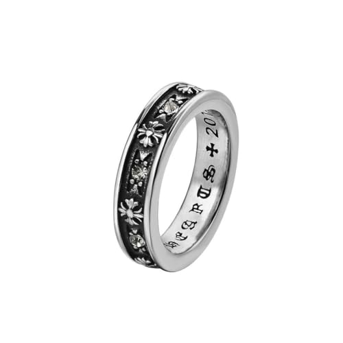 Gu Feng Schmuck Accessoire Persönlichkeit Vintage Diamant Kreuz Herren Titan ring von Gu Feng