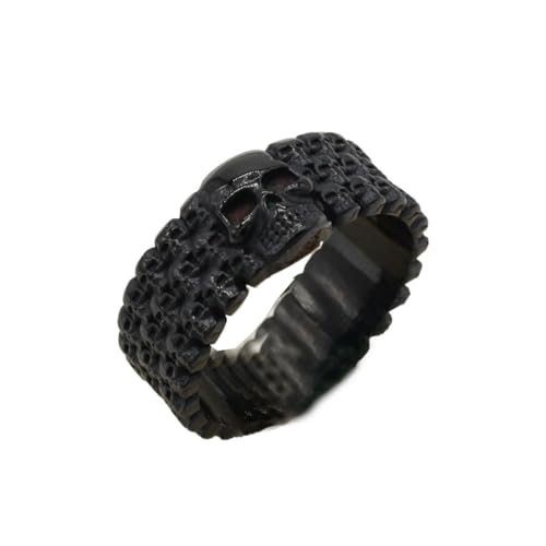 Gu Feng Schmuck Accessoire Persönlichkeit Vintage Totenkopf Herren Titan ring von Gu Feng