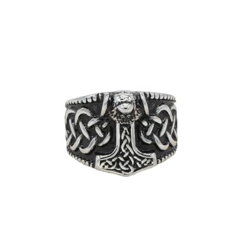 Gu Feng Schmuck Accessoire Persönlichkeit Vintage Wikinger Pirat Herren Titan ring von Gu Feng