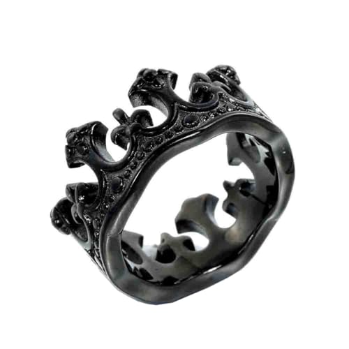 Gu Feng Schmuck Antike römische Krone Vintage Titan Stahl Ringe Persönlichkeit Ringe für Männer und Frauen von Gu Feng
