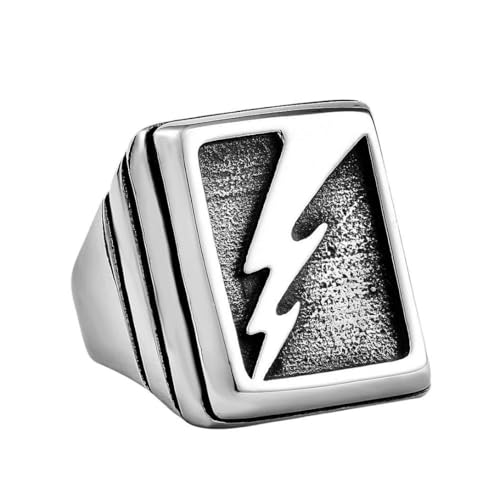 Gu Feng Schmuck Blitz Ring Herren Persönlichkeit Mode Ring von Gu Feng