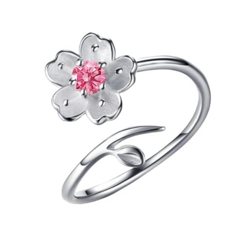 Gu Feng Schmuck Kirschblüte Ring Niedlicher einfacher offener Ring einzelner Ring von Gu Feng