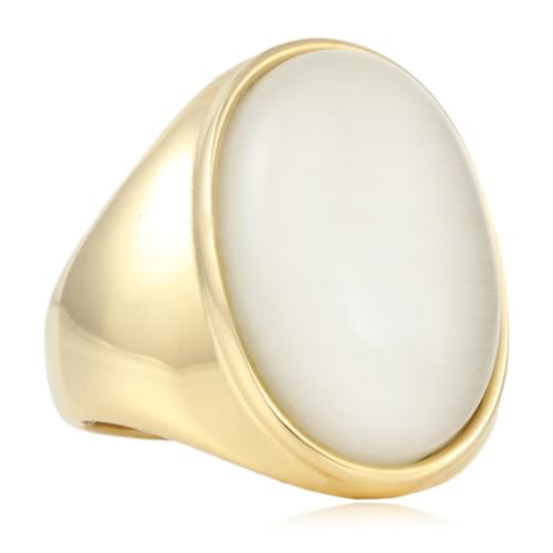 Gu Feng Vintage Elegante Edelstein Titan Ringe für Männer und Frauen Mode Einfacher Vintage Schmuck ring von Gu Feng