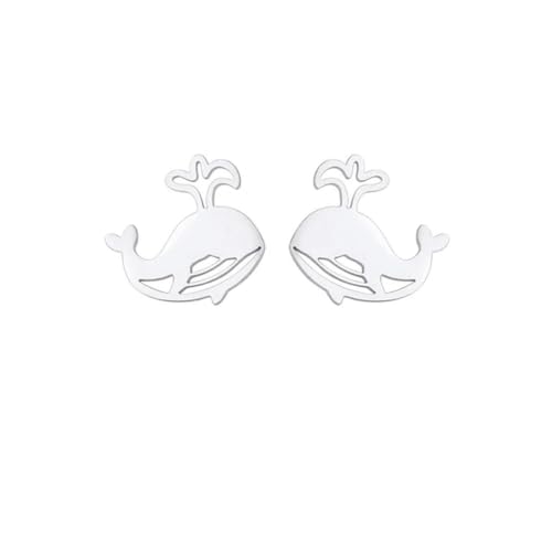 Kleiner Wal Ohrstecker Edelstahl Frauen Mädchen Ohrring Mode Ozean Meerestiere Schmuck Geburtstagsgeschenk von Gu Feng