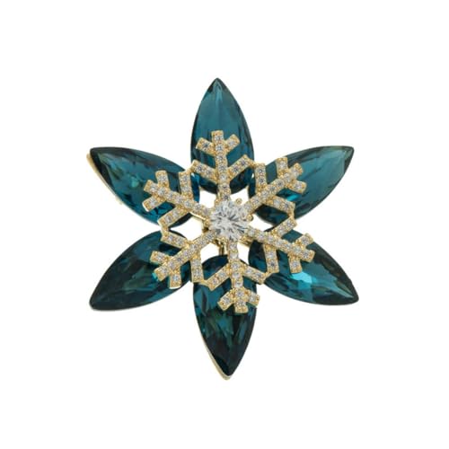 Mode drehbare Schneeflocke Brosche Luxus Kristall elegantes Schmuck Accessoire von Gu Feng