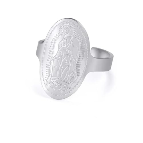 Religiöse Jungfrau Maria Ring Frauen Edelstahl Gold Farbe offene Finger Ringe Mutter Jesu Katholischer gesegneter Schmuck Religiöse Jungfrau Maria Ring Frauen Edelstahl Gold Farbe offene Finger Ringe Mutter Jesu Katholischer gesegneter Schmuck von Gu Feng
