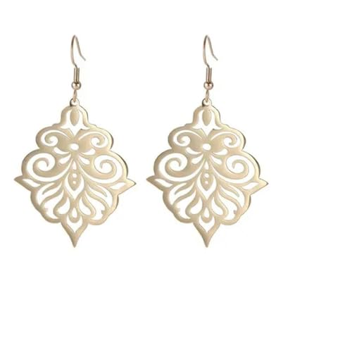 Vintage Blume Ohrringe Filigraner Edelstahl Dangle Ohrring Frauen Mädchen von Gu Feng