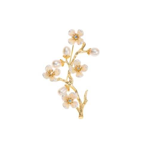 perle blume brosche luxus elegant pflaume pin floral frau schmuck accessoire von Gu Feng