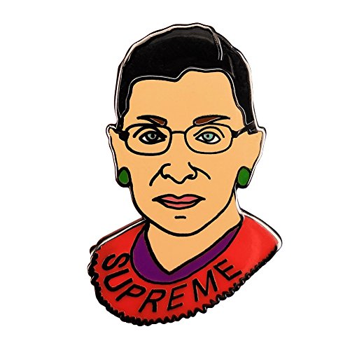 GuDeKe The Ruth Bader Ginsburg (Englisch) Brosche, Gravur Supreme RBG Abzeichen für Damen Rückseite Gummi Kautschuk Pins Berühmte Figur Feministischer Schmuck von GuDeKe