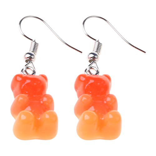 1 Paar Mode Schöne Süßigkeitenfarbe Cartoon Gummibärchen Harz Dangle Drop Ohrringe Halskette Für Halsketten von Guaber