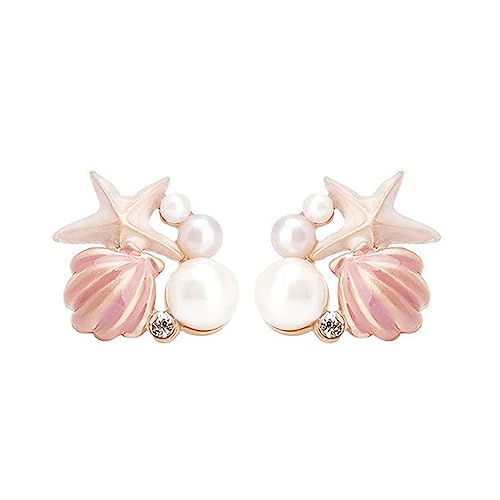 1 Paar Seesterne Ohrringe Ohrstärke Mode Schmuck Ohrlegungsmaterial Geschenk Für Mädchen Asymmetrisch von Guaber
