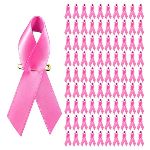 100 Stück offizielle Band-Broschen, Anstecknadel für Brustkrebs, für öffentliche Wohlfahrtsabzeichen für Frauen, Wohltätigkeitsorganisation, Party, Ornament, Brosche für Frauen, Mode, Einheitsgröße von Guaber