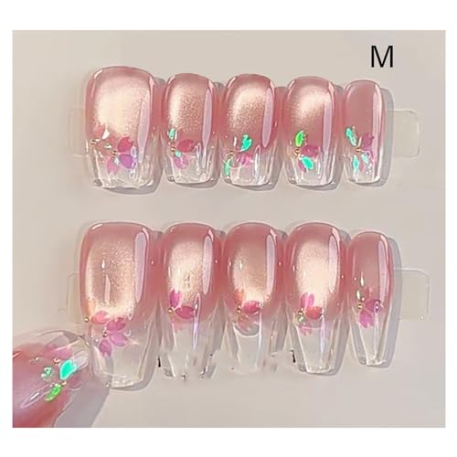10pcs Press Auf Nägeln Gefälschte Auroras Falsche Vollständige Cover Künstlicher Glitzer Fälschung Für Frauen Mädchen Nageldekoration Kit Kit von Guaber