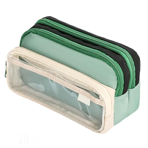 Ästhetische Klare Stifthülle Große Kapazität Back School Stifte Japanischer Kontrastverkleidung Ästhetischer Tasche Mit Großer Kapazitätsbeutel von Guaber