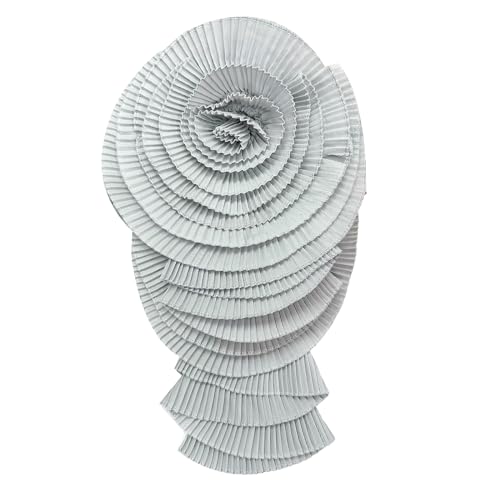 Auffällige Faltenblumenbrosche Einzigartige Blumenstillung Frauen Frauen Corsage Accessoire Große Blumenanlagen Pin Schmuck Übergroße Brosche von Guaber