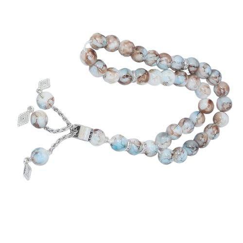 Buddhistisches Rosenkranzarmband Mit 33 Perlen Leichtem Meditationsschmuck Mode Accessoire Für Spirituelle Praxis Glatte Polierte Meditationsperlen von Guaber