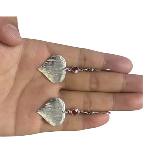Charm Glass Heart Ohrringe Legierung Verarbeitetes Trendige Accessoires Für Muttertags Und Romantik Event Elegante Herzohrringe Für Frauen von Guaber
