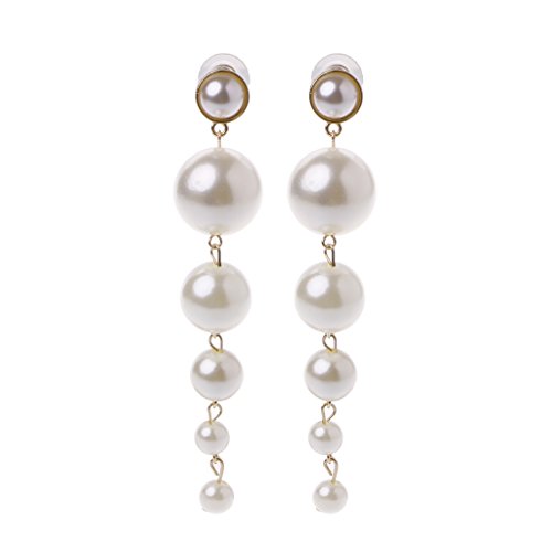 Elegante Große Perlen Drop Ohrringe Frauen Exquisite Aussage Dangle Schmuckdekoration Für Hochzeitsfeiern Für Frauenschstene Set Set von Guaber