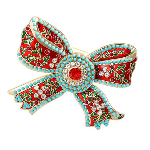 Elegante Schleifen-Brosche mit glitzernden Strasssteinen, geeignet für Abendveranstaltungen und den täglichen Gebrauch, Retro-Brosche für Damen von Guaber