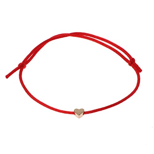 Exquisite Freundschaft Schmuck Armband Kabbala Herz Charme Armbänder Einstellbares Gewebe Rotes Stringarmband Geschenk Für Erwachsene Armbänder Für Teen Girls Pack von Guaber