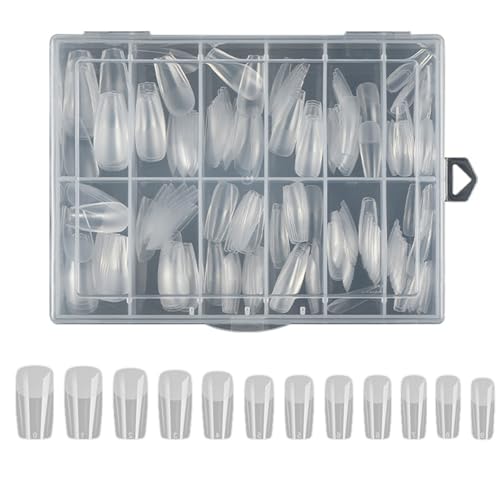 Falsche Nägel Künstliche Acrylmatte Vollbedeckung Tipps 240pcs Falsche Maniküre Kits Für Frauen Mädchen Vollbedeckung Nagel Tipps von Guaber