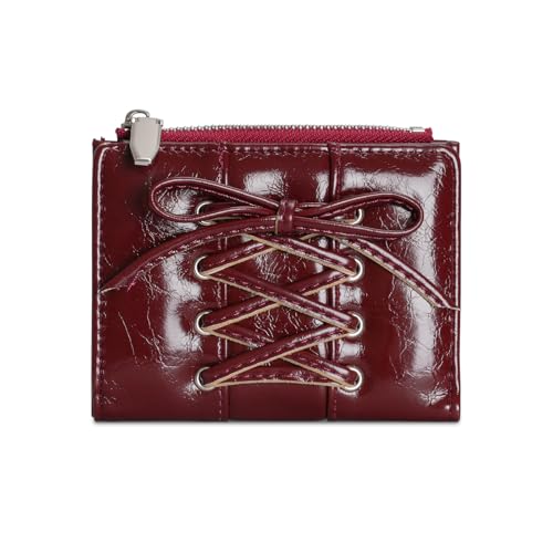 Frauen Brieftasche Einfache Kurze Geldbörse Kartenhalter PU Ledermünze Schöne Bögen Wechseln Für Tägliche Koreanische Stile Bifold Bögen Münzbeutel PU Lederwechsel Geldkartenhalter von Guaber