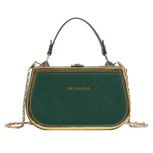 Frauen Umhängetasche Kette Handtasche PU Leder Boten Kleine Kiste Süßigkeiten Farbe Crossbody Damen Pendeln Frauen Schulter PU Leder Crossbody Color Color Messenger Für Die Arbeit von Guaber
