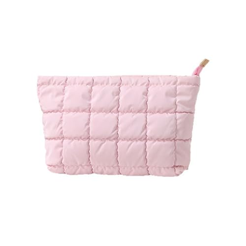 Gesteppte Make-up-Tasche aus PU-Leder, Kosmetik-Organizer, multifunktional, Diamantmuster, mehrere Farben erhältlich, stilvolles gestepptes Design, B, Einheitsgröße von Guaber