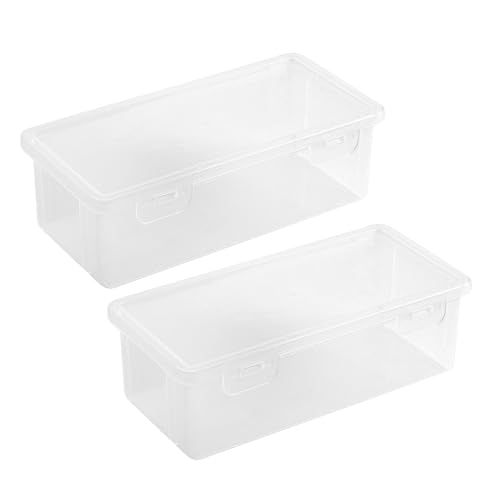 Großer Bleistiftkoffer Wasserfeste Klare Stiftbox Hochkapazität Stiftfarbigmarker Organizer 19x9x6cm Speicherbox von Guaber