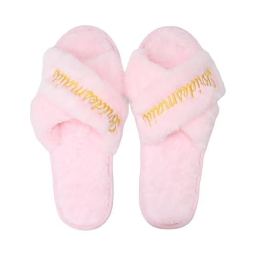 Guaber 2er-Pack Plüsch-Hausschuhe für Hochzeit, Brautparty, warm, weich, für Hochzeitsvorbereitungen und Entspannung, Brautdusche, a, Einheitsgröße Guaber 2er-Pack Plüsch-Hausschuhe für Hochzeit, Brautparty, warm, weich, für Hochzeitsvorbereitungen und Entspannung, Brautdusche, a, Einheitsgröße von Guaber