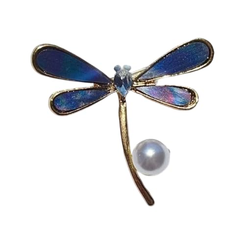 Guaber Elegante Schmetterlings-Brosche mit Perlen-Designs, tropfende Wassertropfen-Form, Legierungsmaterialien, für Damen, 1 and 2 dimensions 4.2 x 3.7 cm, Metall von Guaber