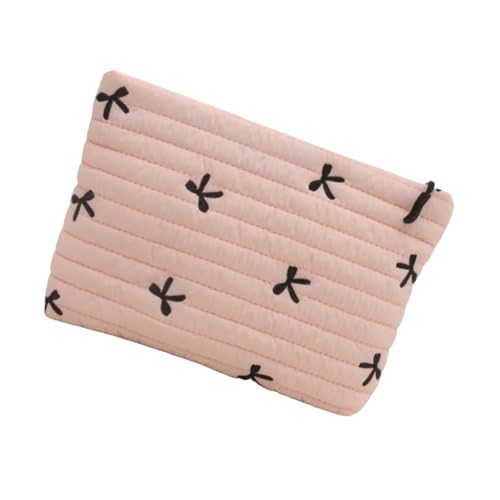 Guaber Eleganter Make-up-Organizer mit Schleife, praktische Aufbewahrungstasche mit Schleife, für Reisende und Schönheit von Guaber