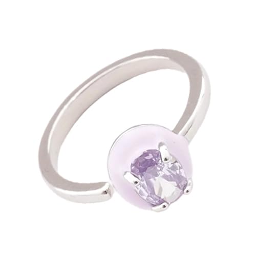 Guaber Elegantes Quadrat/Stern/Herz/Oval Einstellbare Ringe Kubikzirkonia Verschönerte Kupferschmuck Trendy Stapelbares Accessoire Minimalist Stern Und Herz Cocktailring von Guaber