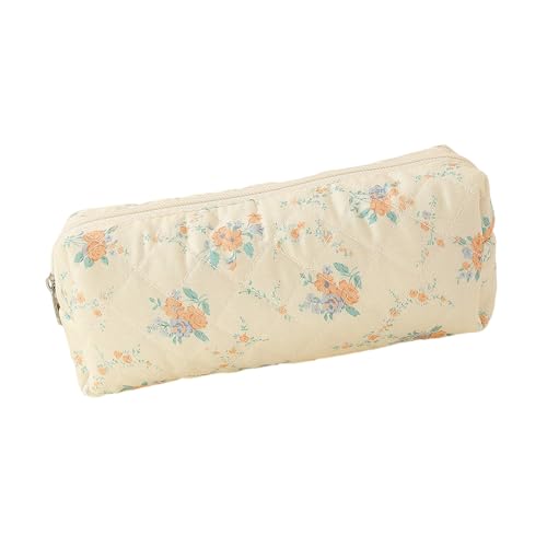 Guaber Federmäppchen, Schreibwaren-Tasche für Schule, Büro, Outdoor, Drucktasche, weiche Taschen, Stifthalter, Organizer, Reise-Kosmetik-Organizer, Oran mit gelbem Boden von Guaber