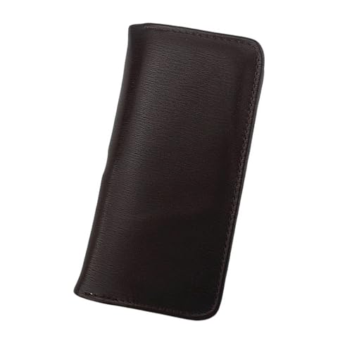 Guaber Federmäppchen für Füllfederhalter, Leder, 3 Fächer, Reißverschluss, Stiftebeutel für Schule, Büro, Stiftebeutel mit Reißverschluss, B von Guaber