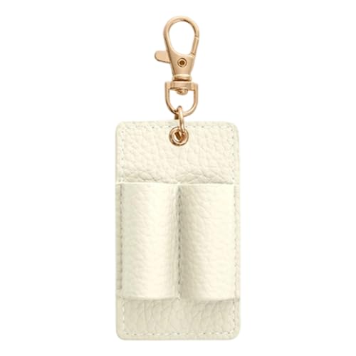 Guaber Lederstifthalter Doppelschlitz Organizer Mit Abnehmbarem Schlüsselbund Clip Für Journals Bücher Travel Accessoires Vintage Leder von Guaber