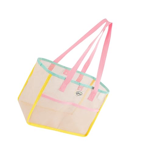 Guaber Mehrzweckfaltbarer Mesh Tasche Geräumige Innenausstattung Schulter Beach Handtasche Für Sportzubehör Einkaufsbetrieb von Guaber