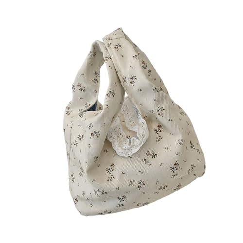 Guaber Mode Blumenhandtasche Geräumiges Innenraum Und Komfortable Handtasche Lässige Blumenknotentaschen Für Frauen Oder Teenager Praktische Polyester Lebensmittel Carryall von Guaber