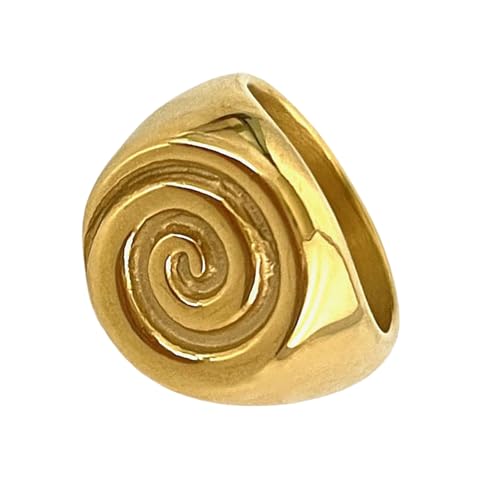 Guaber Spiralen/Muschel/Croissants Ringe Einzigartig Verstellbare Edelstahl Öffnungsringe Mode Accessoire Für Partys Und Reisen Stilvoller Naturliebhaber von Guaber