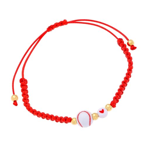 Guaber Verstellbare Sportkette mit Fußball-Tennisperlen-Designs, vielseitige Themen-Handkette für Männer und Frauen, vielseitige Themen-Handkette, Einheitsgröße, Wie beschrieben von Guaber