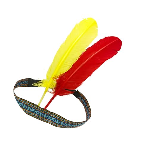 Handgefertigtes Gefiedertes Stirnband Für Verstellbare Größe Von Frauen Mit Weichem Polyester Perfekt Für Partys Und Festivals Farbenfrohes Federhaarband von Guaber