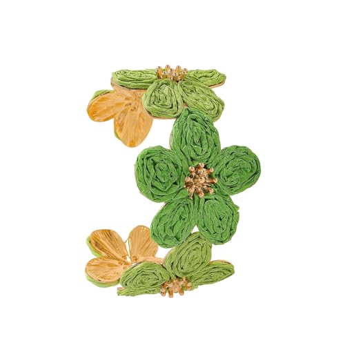 Künstlerisches Böhmisches Armband Für Frauen Handgefertigtes Raft Und Legiert Gewebte Blumenschmuck Schenkbare Vintage Styles Armband Nature Inspirierte Raffia Handgelenk Schmuck Schmuck von Guaber