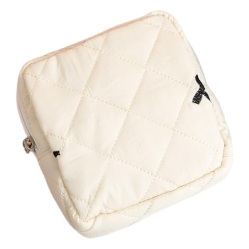 Moderner Bowknot Print Feminine Produkt Organizer Wasserdicht Damenbinden Organizer Elegante Kosmetiktasche für den täglichen Gebrauch Tragbare Feminine Hygienebeutel, D, Einheitsgröße von Guaber