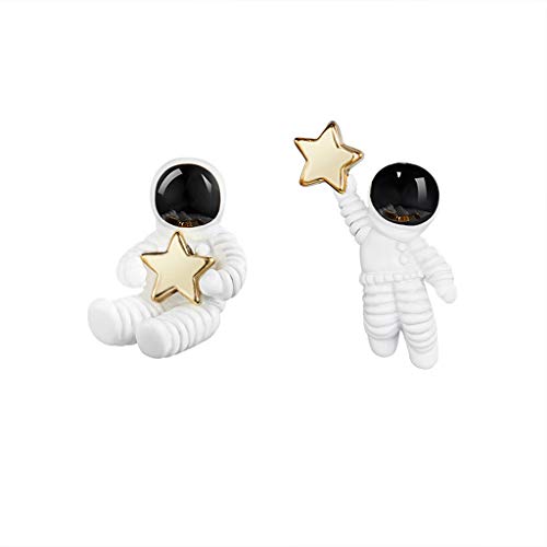 Niedliche Asymmetrische Astronautohrringe Raum Sternenstern Für Sky Space Star Small Bolde Ohrring Schmuck Dekoration Geschenk Frauen Hoop Ohrringe Frauen von Guaber